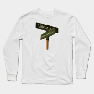 The Corner of Valencia Ave & Cloverfield Lane Long Sleeve T-Shirt